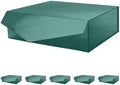 PACKHOME 6 Large Dark Green Gift Boxes 13.5x9x4.1in with Magnetic Lids by PACKHOME