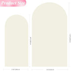 Wokceer Arch Backdrop Cover 7.2FT, 6FT Ivory Arch Covers Stretchy Backdrop - Image 2