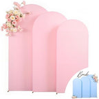Pink and Blue Arch Backdrop Covers 6.6FT 7.2FT 8FT Gender Reveal Baby Shower Wedding Photo Bridal Shower Birthday Party Arch Covers Stretchy Backdrop Set of 3 Spandex by LittleFunny