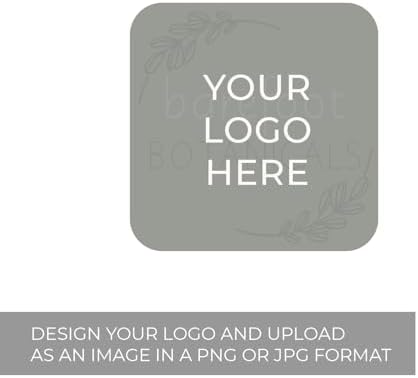 Custom Square Business Logo Stickers / 500 Personalized Photo Image Labels / 1.5" Square White Gloss Small Business DIY Wedding Event Labels/Made in The USA - Image 2