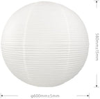 Large 23inch White Round Paper Lamp shade,Chinese Lanterns,Pendent Paper Lantern,Interior Decoration - Image 2