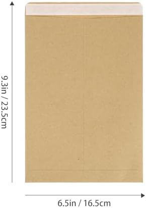 Vintage Kraft Paper Blank Envelopes 50Pcs Glue Free Self Sealing - Image 2