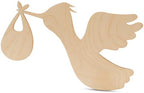 DIY Stork Baby Shower Decorations 23-inch, 1/4 inch Thick, Pack of 3 Pregnancy Announcement/Baby Announcement Sign Prop for Nursery Decor, by Woodpeckers by Woodpeckers