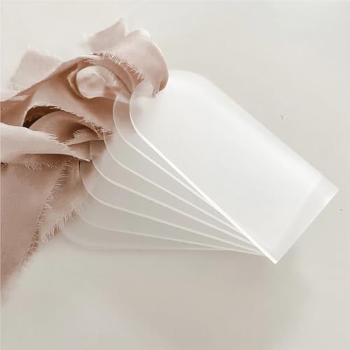 100Pcs Clear Acrylic Ribbon for Wedding Seat Labels Reserved Signs DIY - Image 2