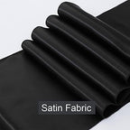 50 Pack Satin Black Chair Ribbons, Black Satin Chair Bows Sashes - Image 6