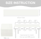 10 Pack 10ft White Chiffon Table Runners Wedding Table Runner Sheer Romantic Tulle Table Runner for Christmas Wedding Bridal Tea Party Baby Shower Birthday Party Table Decorations(120 x 12 in) - Image 2