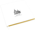 Andaz Press Personalized Wedding Guestbook with Gold Accents, Church Design White Guest Sign in Guest Registry 120 Pages 8.5 X 8.5 Memories Book for DIY, Scrapbook, Photo Album by AndazPress