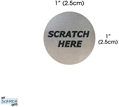 My Scratch Offs 1 in Silver Round Scratch Here Stickers, 2500 Pack - Image 2