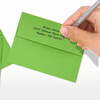 LUXPaper A2 Invitation Envelopes | Peel & Press | 4 3/8" x 5 3/4" | Limelight Green | 80lb. Text | 250 Qty - Image 6