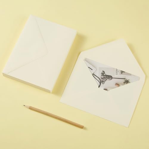 100 Pieces A6 Envelopes 4x6 Cream Color, 6 1/2 x 4 3/4 Inches (Pack of 4) - Image 6