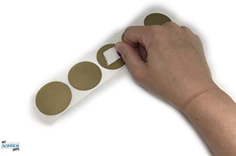 My Scratch Offs 1.5 in Gold Round Scratch-Off Stickers, 1000 Pack - Image 3