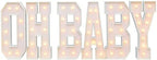 OH BABY Marquee Light-Up Letters, oh baby lettersg ender reveal decorations gender reveal decorations oh baby sign big letters (3FTOHBABY+Blue Pink Balloon) by Unknown
