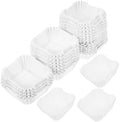 Square Paper Baking Cups 2000pcs Oil Proof White Paper Muffin Liners by Unknown