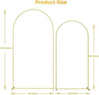 Metal Arch Backdrop Stand, 7.2FT+6FT Wedding Arch Frame with Storage Bag, Balloon Arch Backdrop Stand Set of 2, Gold Wedding Arch Backdrop Stand for Wedding Birthday Party Graduation Ceremony Decor - Image 3