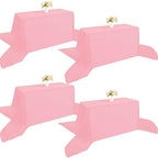 4 Pack Rectangle Tablecloth 90x156 Inch Washable Polyester Table Cover for Wedding Dining Table Buffet Parties Banquet Decoration（Pink） by JALANCY