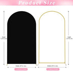 Wokceer 7.2FT Arch Backdrop Stand and Cover Set,Arch Stand with Black Cover - Image 2