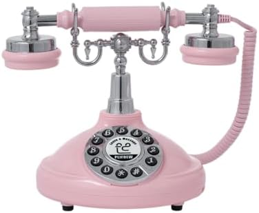 Audio Guest Book Wedding Phone,Audio Guestbook Phone Vintage Style Audio Message Voicemail for Graduation Retirement Party Birthdays Baby Shower Special Occasions (Pink) by Unknown