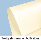 Cream Shimmer Cardstock Legal Paper 8.5x14 65 lb 100 Sheets - Image 3