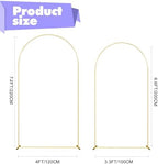 Wedding Arch Backdrop Stand Set of 2 Aluminum Gold Arched Frame (7.2FT, 6.6FT) for Birthday Party Bridal Baby Shower Ceremony Decoration - Image 3