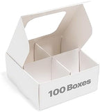 100 pcs White Mini Truffle Box for 4 Treats with Window and Dividers, Bakery Boxes, 3.5 x 3.5 x 1.57 Inches VERY SMALL Baking Boxes, Square Truffles Box for Gift Giving by ModsyBaking