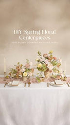 Ling's moment Fake Flowers Box, Dusty Rose & Sand Beige Deluxe Combo - Image 4