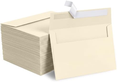 1000 PCS Geofun A4 Cream Invitation Envelopes, 4.25 x 6.25 Inches by Goefun