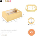 25 Gold Cupcake Boxes 6 Count with Window, Cupcake Containers - Image 6