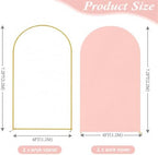 Arttown 7.2FT Arch Backdrop Stand and Pink Arch Cover Set - Image 2