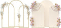 Toolterritary Set of 3 Metal Arch Backdrop Stand with Cover Set, (8FT, 7.2FT, 6.6FT Wedding Arch and Cover Set), Backdrop Arch for Party, Baby Shower, Birthday, and Graduation Ceremony by Unknown