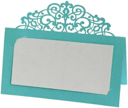 Name Tent Table Cards 200Pcs Vintage Flower Laser Cut Table Name Place Cards Lace Name Message Setting Card Wedding Birthday Party Favor Decoration(Black) - Image 7