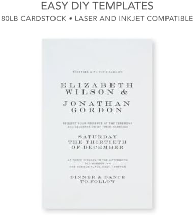 Gartner Studios Blank Printable Invitations, White, 5.5" x 8.5", 100 Count - Image 4
