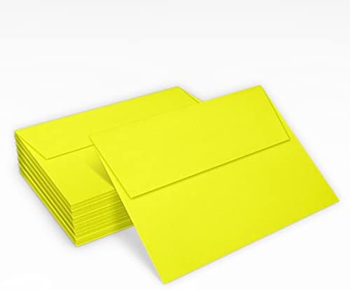 LUXPAPER A7 Invitation Envelopes for 5 x 7 Cards in 80 lb. Citrus, Printable Envelopes for Invitations, w/Peel and Press Seal, 250 Pack, Envelope Size 5 1/4 x 7 1/4 (Yellow-Green) - Image 5