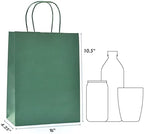 Nexmint Christmas Tree Green Gift Bag 8"x10.5": 120 Pack Bulk Medium Kraft Paper Bags with Handle. Great for Holidays,Gifts,Party Favors,Treats,Goodies,Candies,Shopping,Business,Retail - Image 2