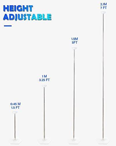 TekXYZ Telescoping Balloon Stand Set of 4, 1.5-7FT Adjustable Height - Image 5