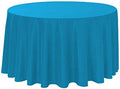 Polyester Round Tablecloth 120" Ideal for 60 inch round table (Turquoise) by KS+Linens