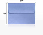 LUXPaper A2 Invitation Envelopes (4 3/8 x 5 3/4) - Vista Blue Metallic (250 Qty.) - Image 3