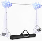 EMART Backdrop Stand 10x8.5FT Adjustable Back Drop Stand for Party -Silver - Image 2