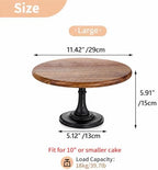 NUPTIO Wooden Cake Stand, 11.81 Inch Round Dessert Display Holder - Image 2
