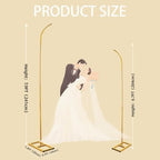 Balloon Arch Stand Set of 2, 7.9FT&6.7FT Wedding Arch Frames with Base - Image 2