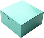 100 4 x 4 x 2" Turquoise Cake Wedding Favors Boxes with Tuck Top for Wedding Party Birthday Candy Gifts Decorations by BalsaCircle