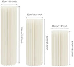 3Pcs Cylinder Stands for Party Foldable Cardboard Centerpiece Display Round Stands Centerpiece Cake Pedestal Stand 55-66LBS for Wedding Party Birthday Decor 60/80/100cm High (3Pcs-1) - Image 7