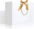 EUSOAR White Thank You Gift Bags with Handles, 25pcs 16"x6"x12" Large Gift Bags, Gift Wrap Treat Bags Bulk for Wedding Baby Shower Birthday Bridesmaid Anniversary Holiday Party by EUSOAR