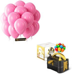 Bezente Pro Duralatex Pink Balloons - 100 Pack 12 inch Extra-Thick Pink Balloons and Electric Balloon Pump by Bezente