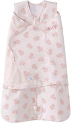 HALO 100% Cotton Sleepsack Swaddle, 3-Way Adjustable Wearable Blanket, TOG 1.5, Watercolor Rose Toss Blush, Small, 3-6 Months by HALO