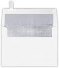 LUXPaper A7 Foil Lined Invitation Envelopes | Peel & Press | 5 1/4" x 7 1/4" | White w/Silver LUX Lining | 60lb. Text | 250 Qty by LUXPaper