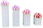 White Roman Column Cake Stand, Wedding Centerpiece, Party Backdrop Display Decor Plinth(4PCS) - Image 2
