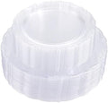 U-QE 100 Pieces Clear Plastic Plates - Clear Disposable Plates by U-QE