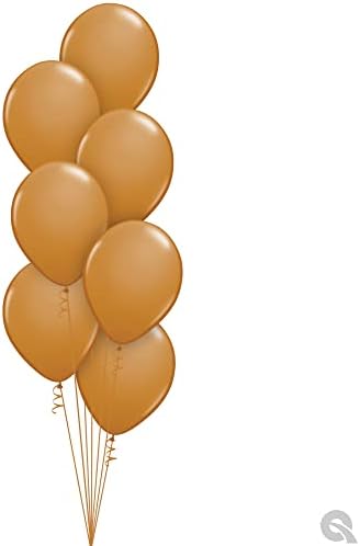 Qualatex 11" Mocha Brown Latex Balloons (100ct) - Image 3