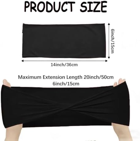 Black Chair Sashes Bows 60Pcs Spandex Chair Sashes Elastic Chair Cover Bands Ties Without Buckle for Wedding Birthday Party Ceremoney Events Decoration - Image 2