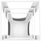 3PCS Square White Pedestal Stands for Party Metal Pedestal Display Stands Dessert Table Decoration Pillars Cake Pedestal Plant Stands for Party Birthday Wedding Props (A) - Image 6